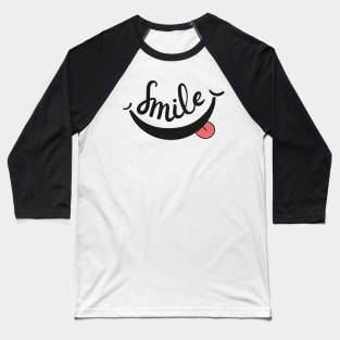 Smiling Face Baseball T-Shirt